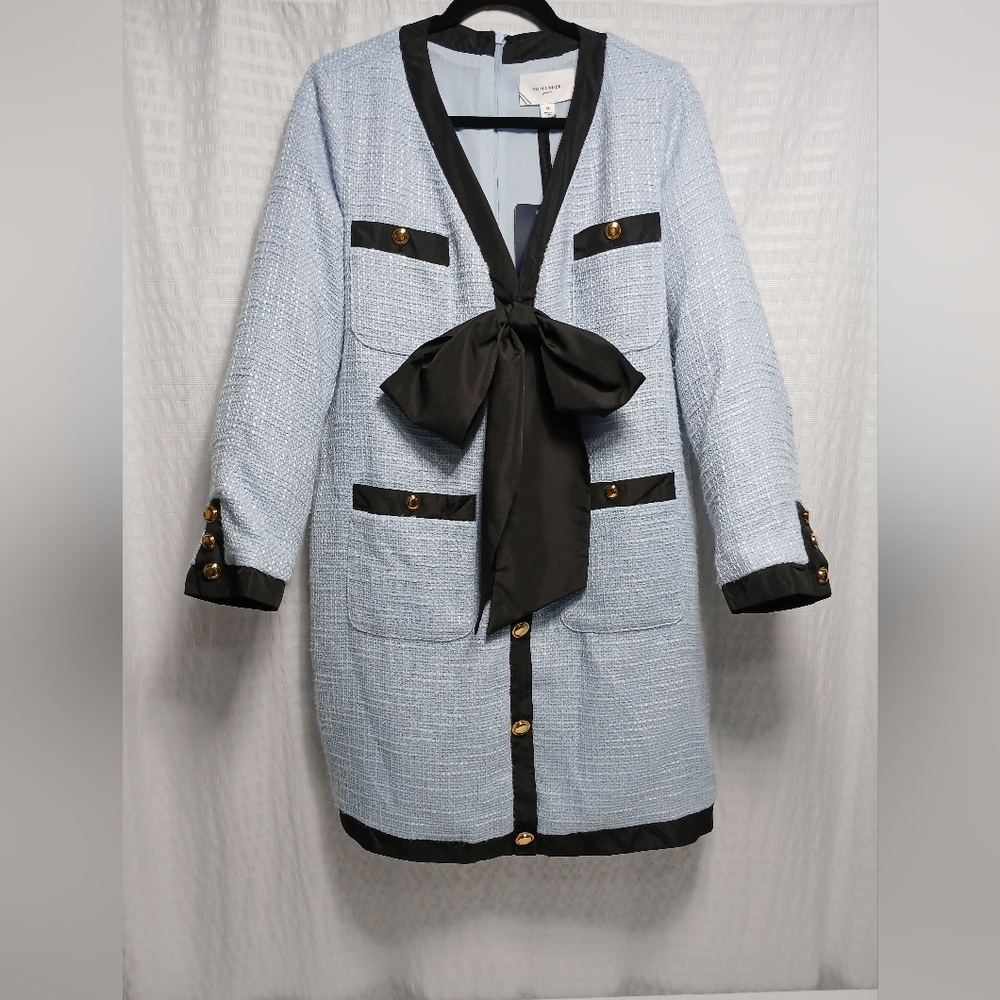 NWT Tuckernuck Pomander Place Coco Tweed Bow Mini Dress. XL - Picture 2 of 16
